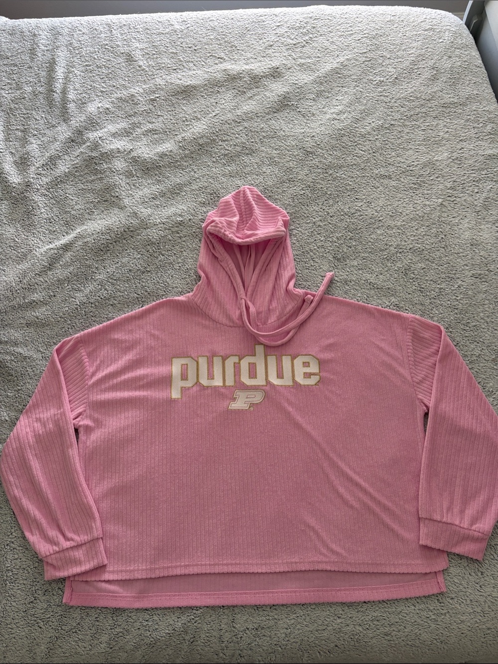Pink Purdue Hooded Sweater